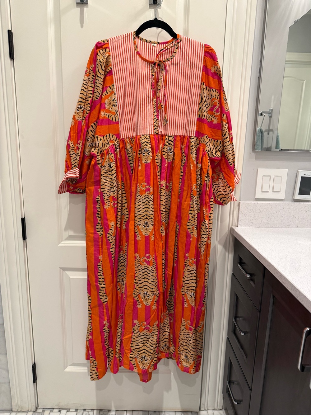 NWT - House of Sundar Tara Midi Dress Tiger-Print (Small)